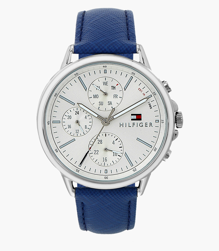 Navy BlueSilver-White Multifunction Analog Watch