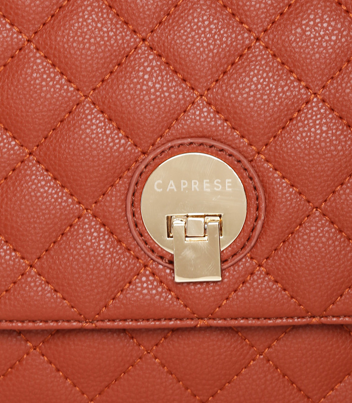 Brown Quilted Satchel-5