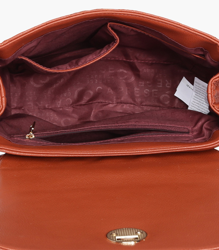 Brown Quilted Satchel-6