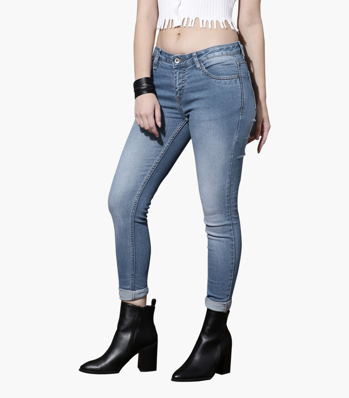 Women Blue Skinny Fit Stretchable Jeans-2