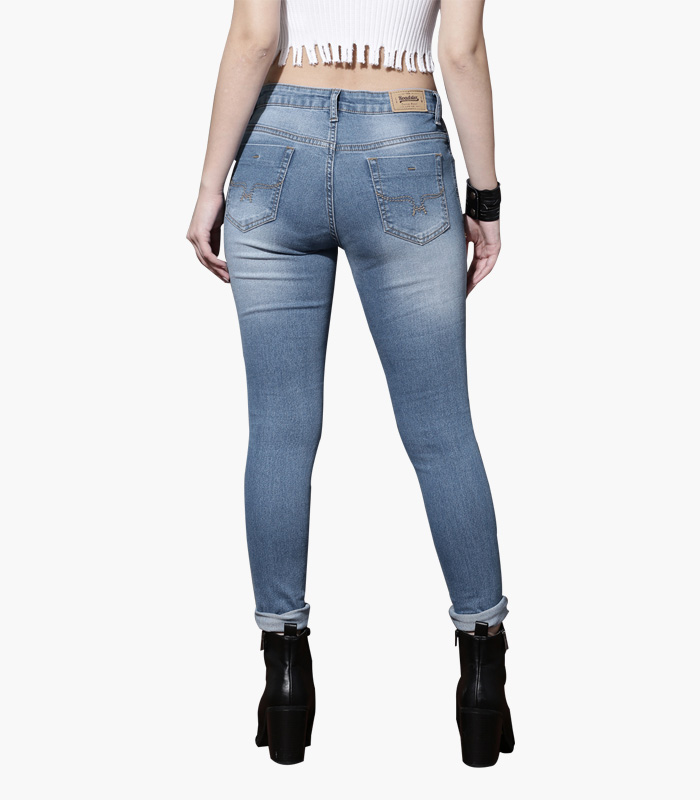 Women Blue Skinny Fit Stretchable Jeans-3