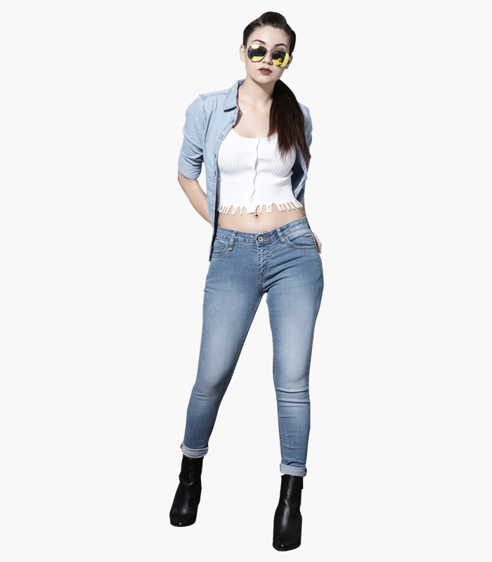 Women Blue Skinny Fit Stretchable Jeans-4
