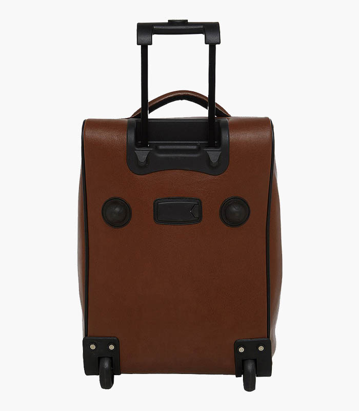 Unisex Tan Solid Cabin Trolley Bag 4