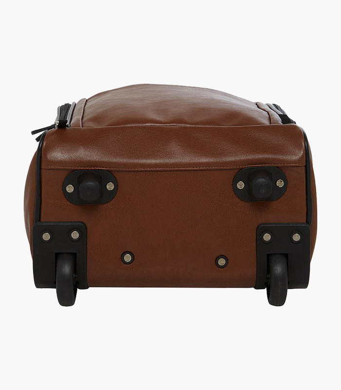 Unisex Tan Solid Cabin Trolley Bag 6