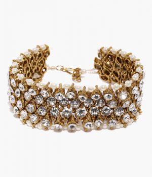 Gold-Toned Metal Wraparound Traditional Bracelet-3